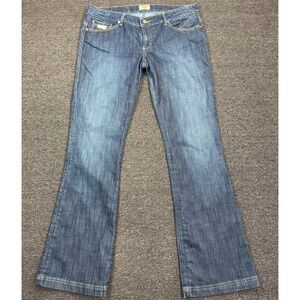 Antik Denim Y2K Flare Jeans Low Rise Embroidered Pockets 32 Boho Western